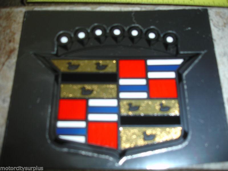 Cadillac dealership decal sticker,emblem gold  chrome embossed die cut very cool