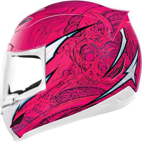 Icon airmada sportbike sb1 helmet pink x-large new