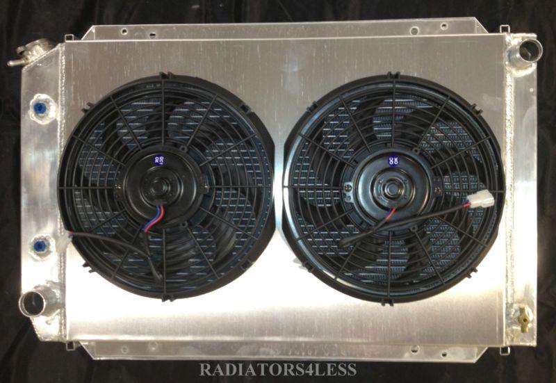 Buy NEW 3 ROW ALL ALUMINUM RADIATOR W/ SHROUD & 12" FANS 19801993 FORD