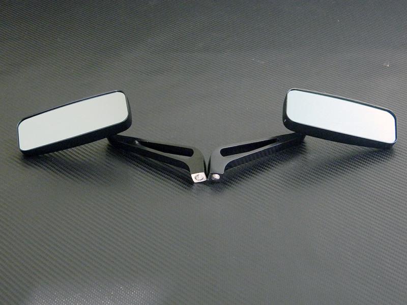 Black Rectangle Style Rearview Mirrors For Harley Cruiser Chopper Motorcycle, US $42.95, image 2