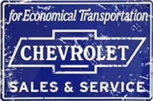 Vintage look chevrolet sales & service sign