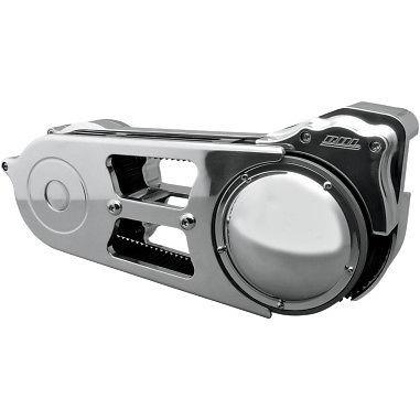 Motorcycle 2" belt drive kit with top belt guard polished harley indian custom