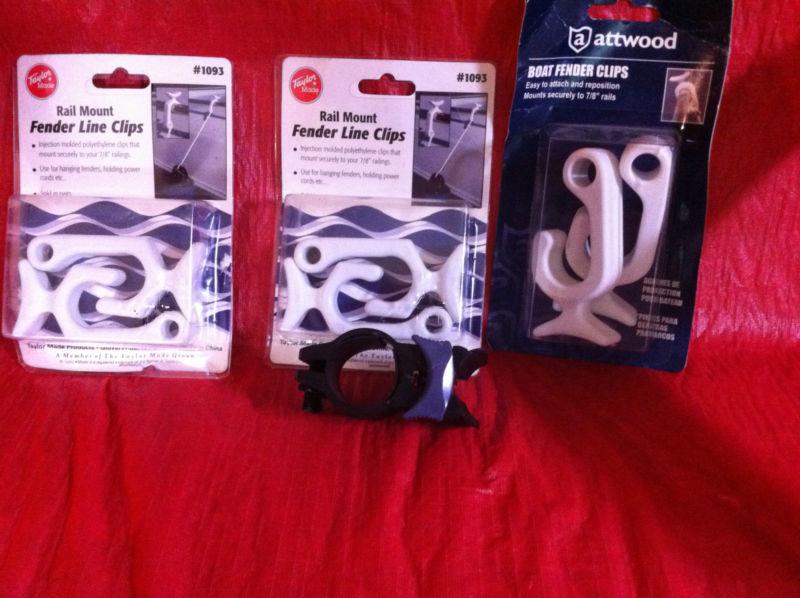 Rail mount fender line clips 6 nib taylor made fender clips attwood