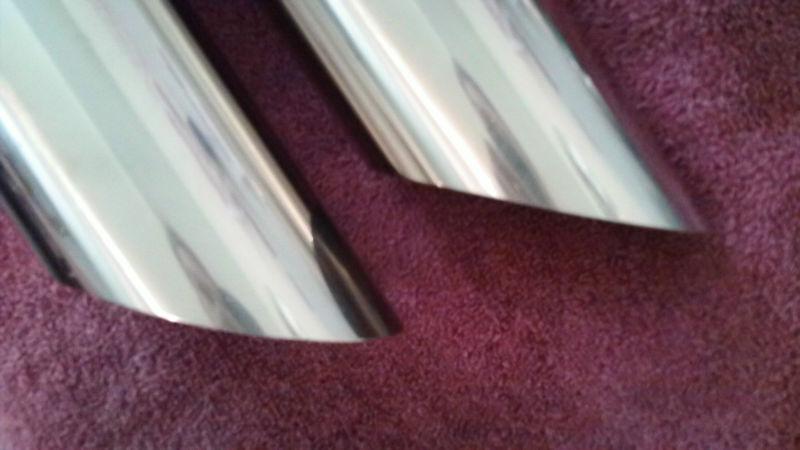 New (Pair) of Chrome Plated Exhaust Tips 3