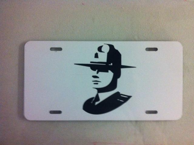 Delaware state police lic plate (a) trooper head