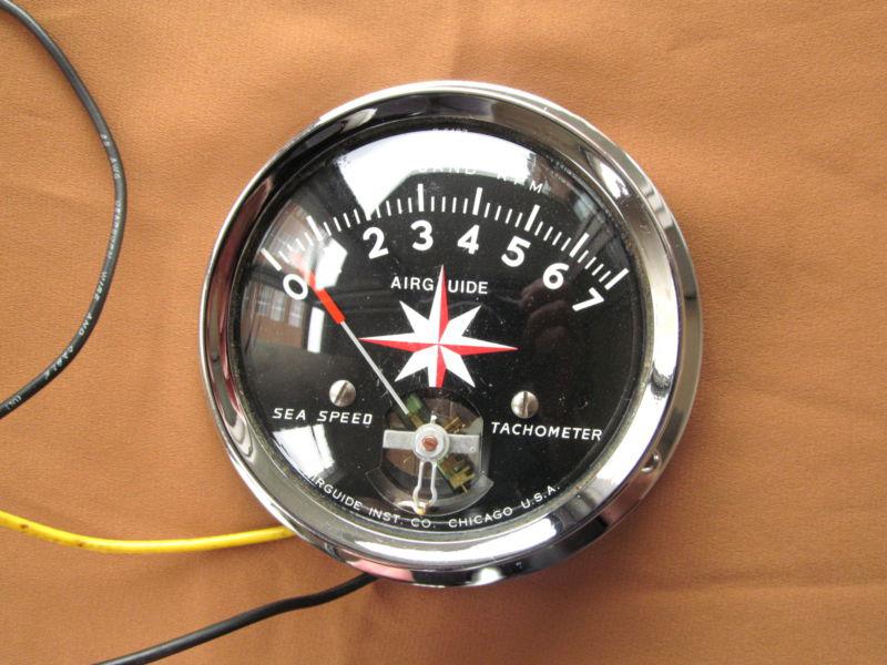 Vintage airguide vintage sea speed marine boat tachometer p-6487