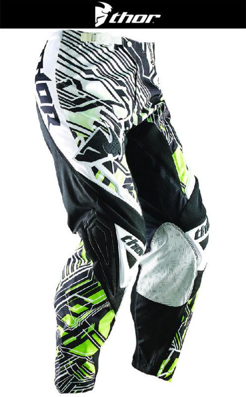 Thor youth phase fusion green black white dirt bike pants motocross mx atv 2014