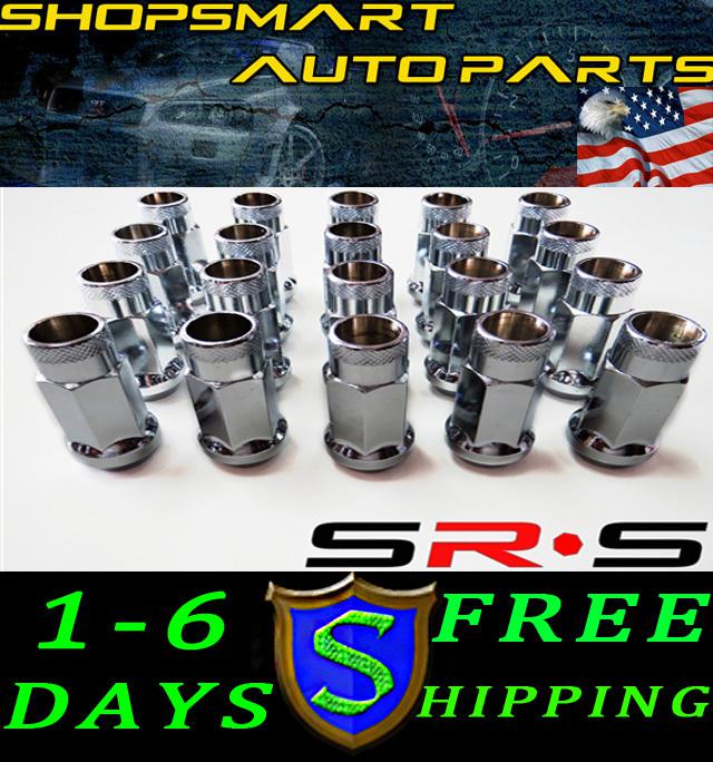Find SRS 12X1.25 SILVER STEEL TUNER LUG NUT SET 20 NISSAN SUBARU