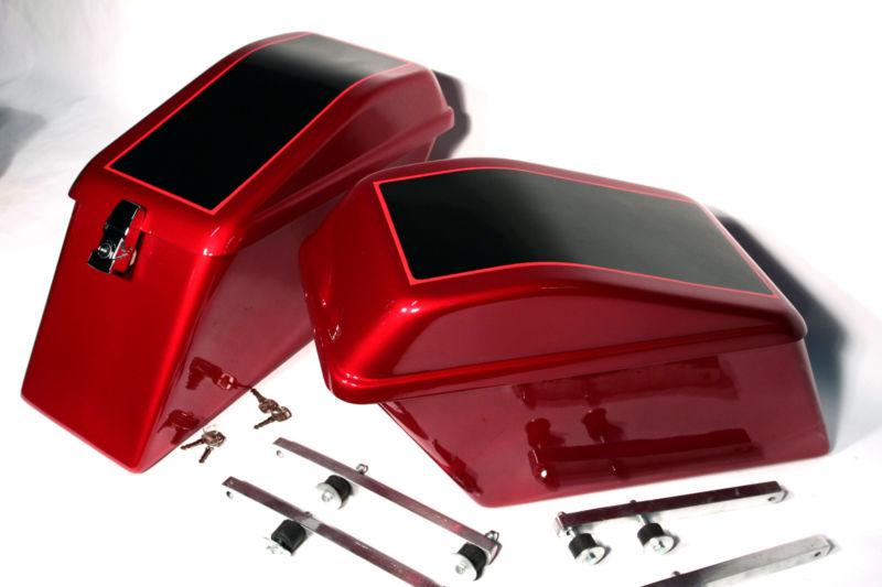 Hand Laid Fiberglass Motorcycle Hard Saddlebags Harley Yamaha Saddle Bag, US $50.00, image 10