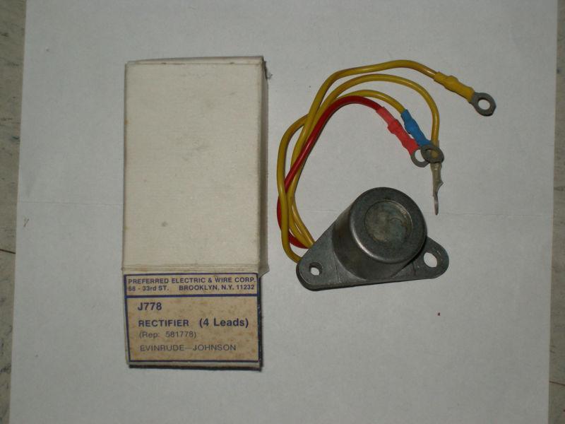 Johnson/evinrude omc 4 lead rectifier  fits part#581778  