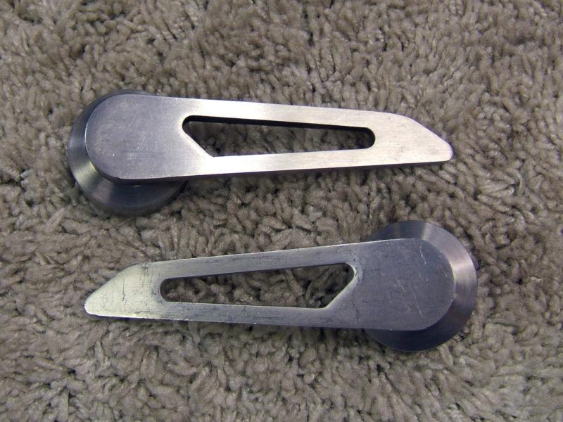 Brushed aluminum inside door handles (pair)