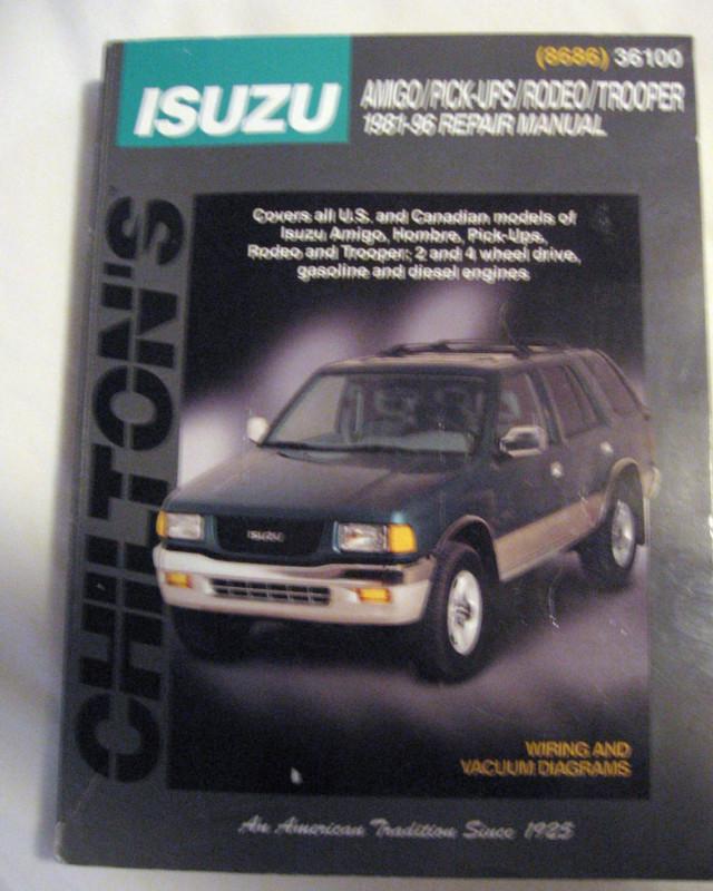 1981-96 amigo/pick-ups/rodeo/trooper chilton's repair maual #(8686)36100