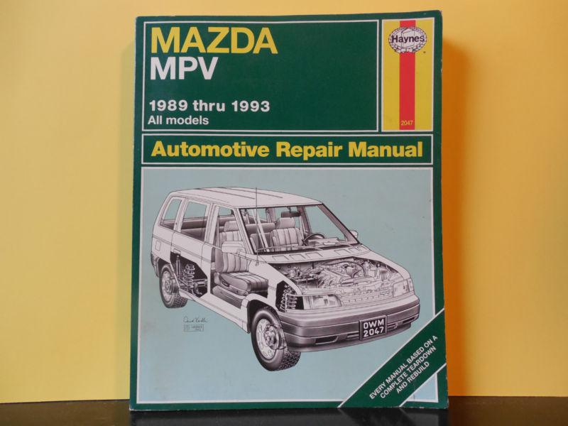 Haynes auto manual, mazda  mpv. '89-'93 all models
