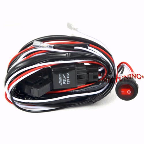 Mictuning led light bar wiring harness 40amp relay on-off waterproof switch 2leg