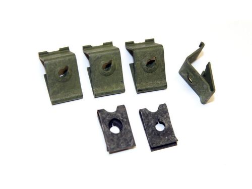 1964-1965 ford falcon instrument bezel top retaining clips - set of 6