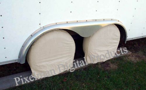 8 tire covers 37 38 39&#034; diameter trailer bus rv camper car wheel storage