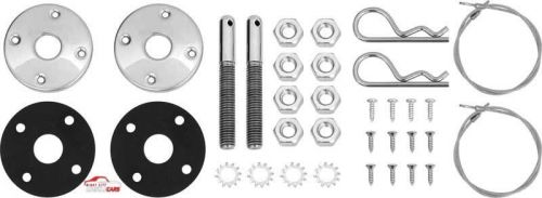 1969-74 mopar b / e-body hood pin set with 18&#034; lanyard no reserve!