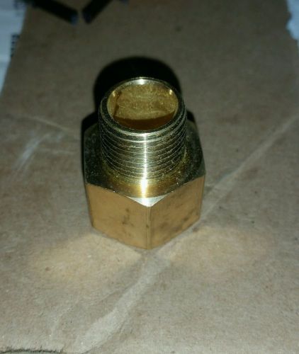 Brass pipe fitting 3/8&#034; male - 1/2 npt female adapter reducer air water fuel gas