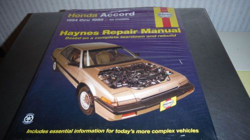 Haynes publications 42011 repair manual honda accord 1984 - 1989