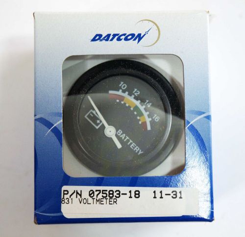 Datcon gauge voltmeter 12v  2&#034; diameter 07583-18 compare 100166