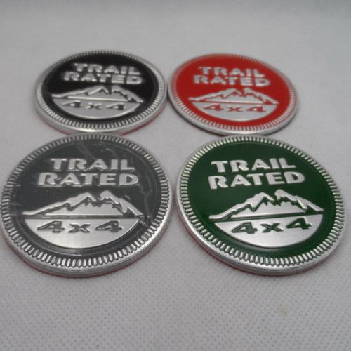 Car badge emblem sticker trail rated 4x4 nameplate nos mopar for wrangler
