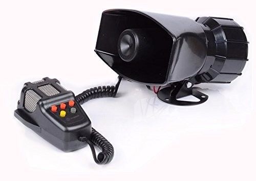 Zone tech super loud car vehicle 60 watt police air horn pa 5 tone siren