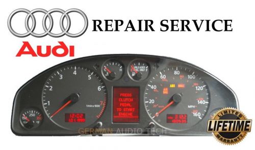 Audi a4 s4 a6 s6 tt instrument speedometer cluster dash pixel - repair service
