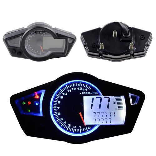 15000 rmp  digital tachometer odometer speedometer motorcycle sctoor golf carts