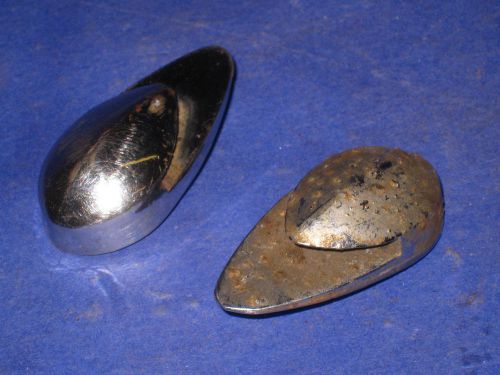 2 vintage chrome convertible top rear hold downs austin healey jaguar mgb ? 4b3