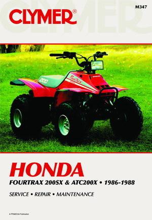 Clymer repair manual, honda fourtrax 200sx 1986-1988 and atc 200x 1986-1987