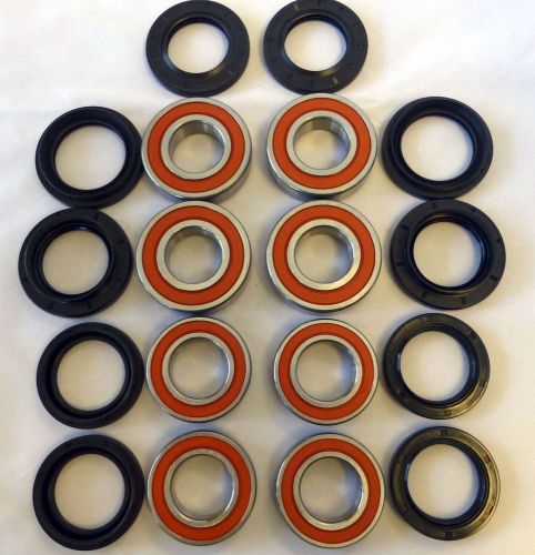 Yamaha rhino combo front &amp; rear wheel bearings &amp; seal kit free shipping