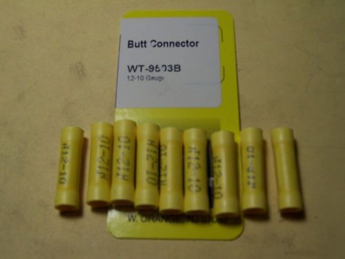 Electrical terminal - butt/splice connectors - 12-10 ga, yellow - 9pcs
