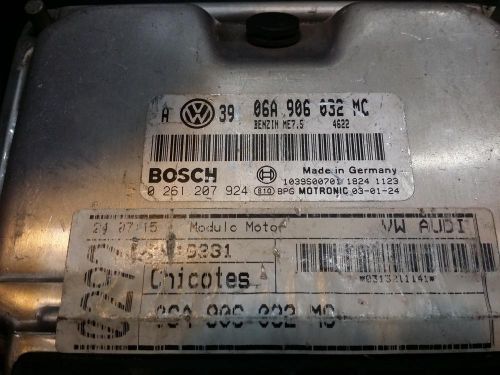 Volkswagen golf engine brain box electronic control module; 2.0l, engine id av