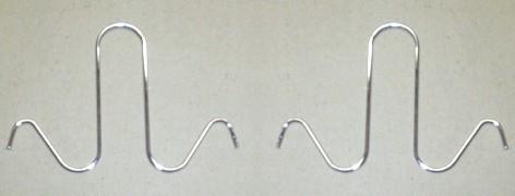 71-73 mustang chrome shoulder belt clips, pair