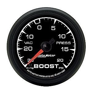 Auto meter 5907 es series gauge 2-1/16&#034; boost/vacuum (30&#034; hg/20 psi) mechanical