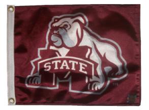 Mississippi state bulldogs flag 11in. x 15in. flag with grommets / metal rings