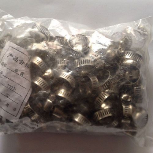 50x adjustable 1/2"-5/8" stainless steel drive hose clamps fuel line worm clips