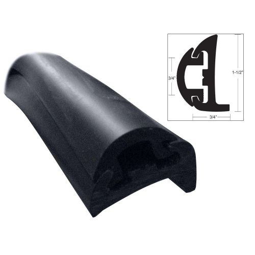 Taco semi-rigid rub rail black/black insert 50&#039; mfg# v11-9795bbk50d-2