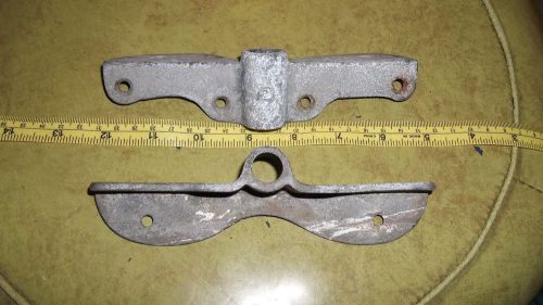 Vintage antique boat metal 6 7/8" ore mounts early row boat or wood boat.