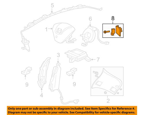 Honda oem 06-11 civic air bag-front impact sensor right 77930snab32