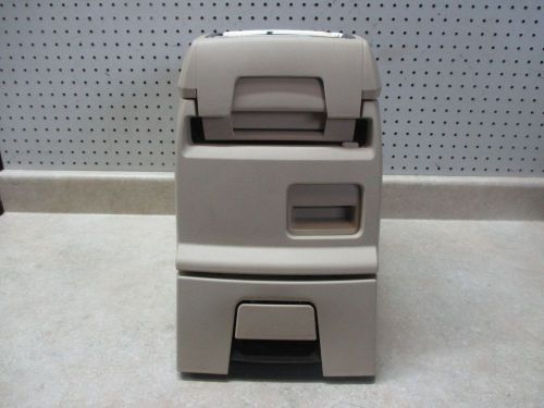 09-10 routan 3 piece center console storage compartment lid armrest cream oem