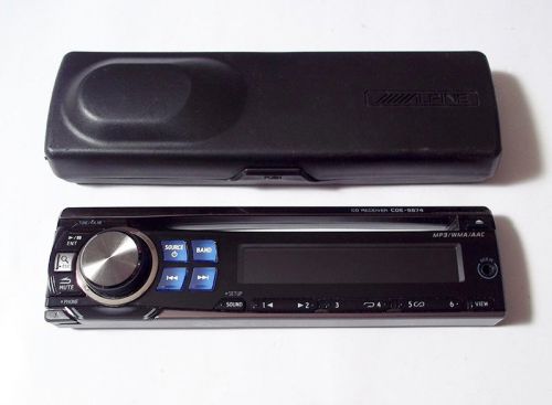 Mint alpine cde-9874 in-dash audio cd receiver faceplate with case