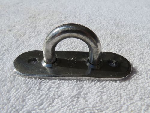 Schaefer stainless steel pad eye anchor plate for boat ship sailboat (#a)