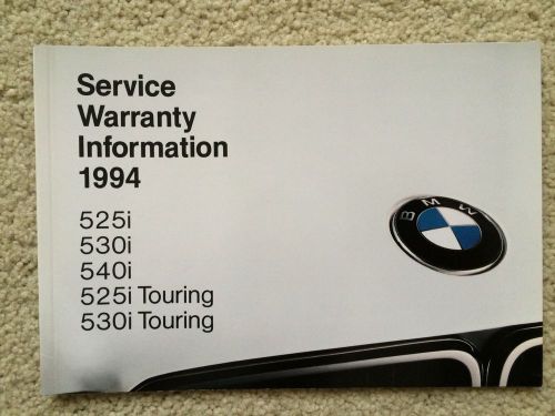 New 1995 e34 5-series usa bmw service maintenance history record book -unstamped