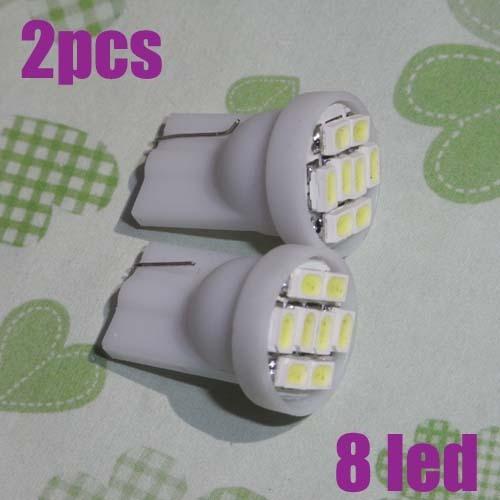 2x high power 8 led t10 168 car backup parking light