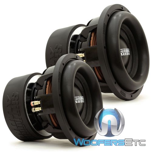 (2) sundown audio x-10 v.2 d4 revision 2 pro 10" dual 4-ohm 1500w rms subwoofers
