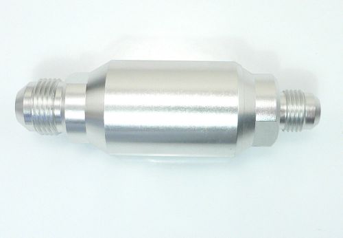 Pre-779608e -6 an male to 8 an male aluminum inline fuel filter 40 micron clear