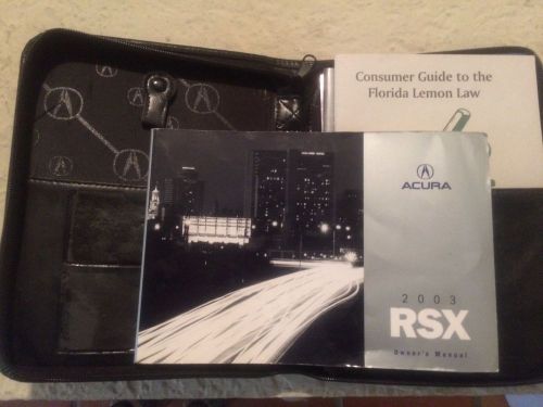 2003 acura rsx owners manual and all booklets included with leather case