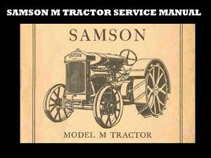 Samson m tractor service operations manual for tuning maintenance &amp; repair