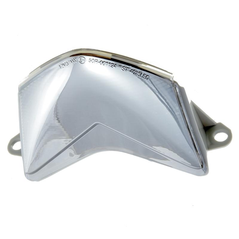 Chrome integrated led blinker taillight kawasaki zx6r/rr 05-06 zx10r 06-07